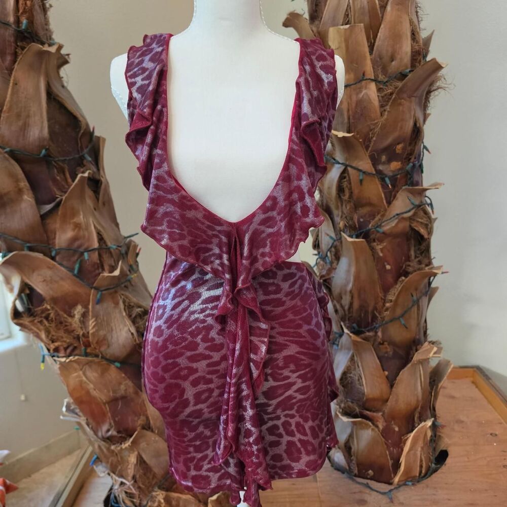Outcast-clothing Women's Burgundy and Red Dress